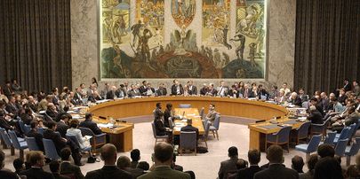 Blick auf Sitzung des Sicherheitsrates