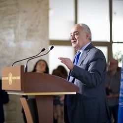 Ghassan Salamé spricht auf einer Pressekonferenz.