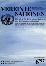 VEREINTE NATIONEN Heft 6/1997